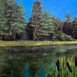 Tatarak nad jeziorem